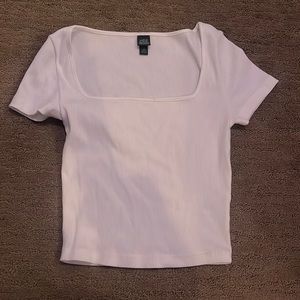 Wild Fable- Women's Short Sleeve Rib Fitted Square Neck Baby T-Shirt - XS